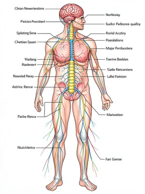 Human nervous system full body