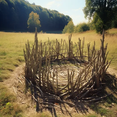 Land Art Photo Andy Goldsworthy-Inspired A labyrinth