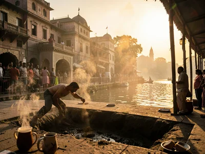 Wrestler at akhara morning