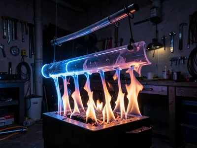 Row of Ribbon Flames