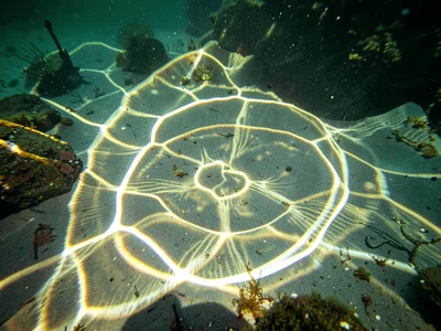Bright caustic in shallow