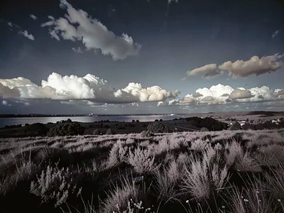 Clouds normal with landscape transformed