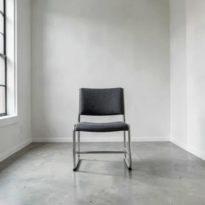 Single chair in empty room