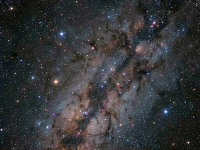 Galaxy core showing dense old star population