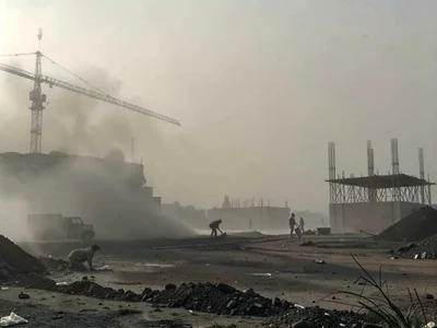 Construction creating local dust smog