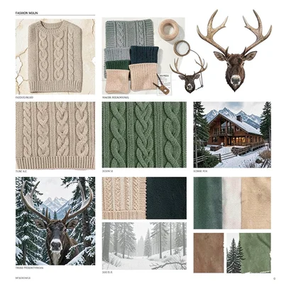 Alpine knit antler forest