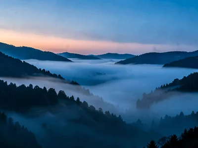 Three depth layers of fog creating natural gradient