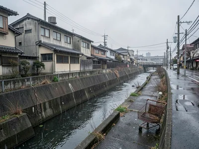 Industrial drainage canal
