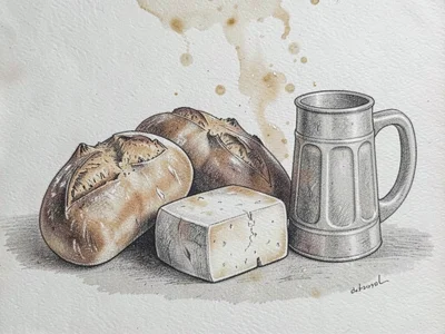 Bavarian food still life