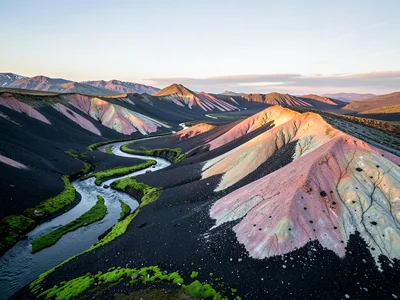 Layered Rhyolite Ridges at Landmannalaugar