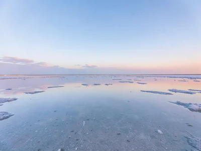 Morning calm creating perfect mirror conditions