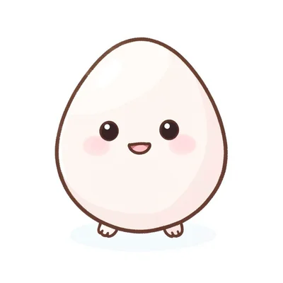 Kawaii egg with tiny feet
