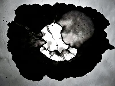 Backlit ink showing internal structure