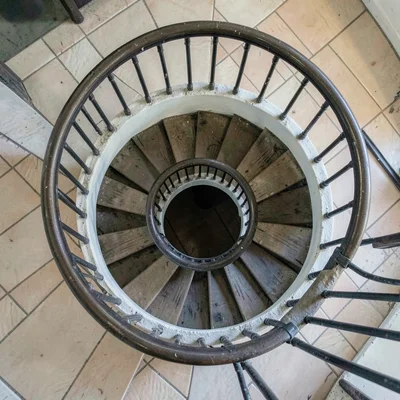 Spiral staircase from above