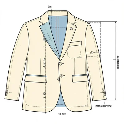 Blazer flat lapel button pocket
