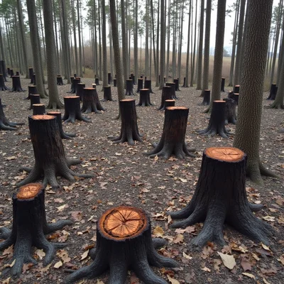 Land art photo  by andy goldsworthy  burnt tree t