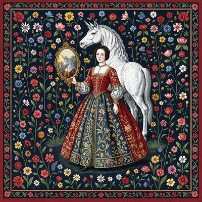 Sense of Sight: Lady with Mirror and Unicorn