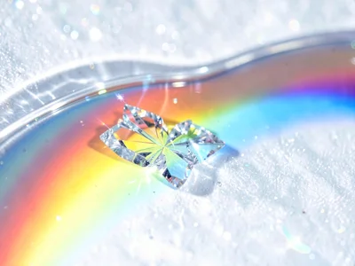 Oil film showing thin-film spectral interference
