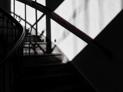 Staircase shadow creating pattern