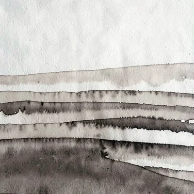 A series of receding tide-marks fades across the upper-half in pale taupe agains