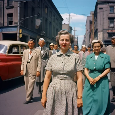 Vivian Maier color photo of surprising person or situ
