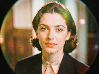 Portrait with vintage lens aberration