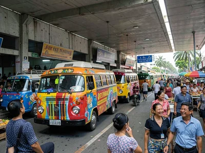 Jeepney row at terminal