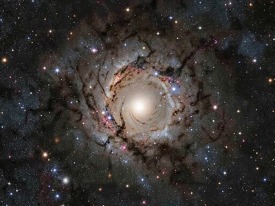 Galaxy core showing dense old star population