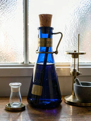 Erlenmeyer Cobalt Liquid Backlit Window