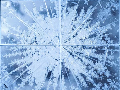 Radiating frost from cold center