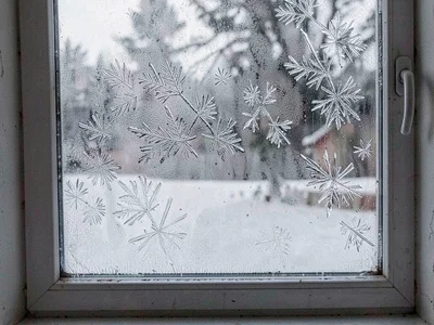 Interior condensation beginning to freeze