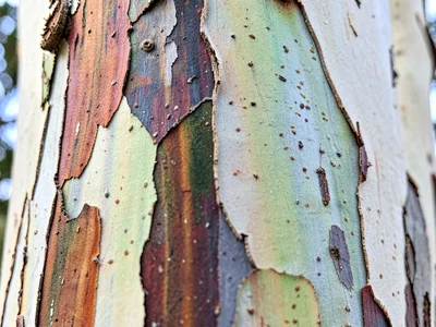 Eucalyptus bark shedding rainbow