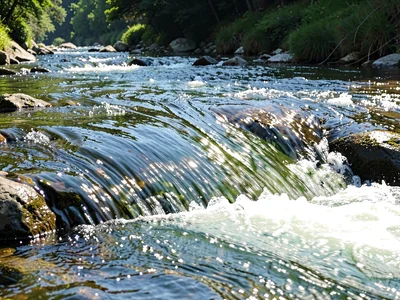 Fast water showing streak direction