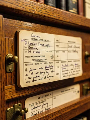 Heavily Annotated Catalog Card Close-Up