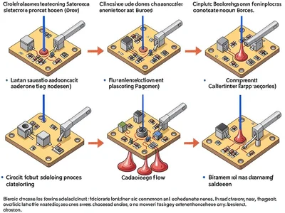 Soldering process diagram