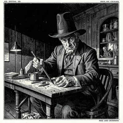 A villain plotting in shadows