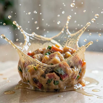 Splashing liquid food
