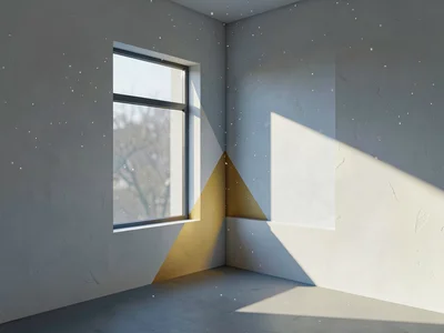 Two Shadow Rectangles at Corner
