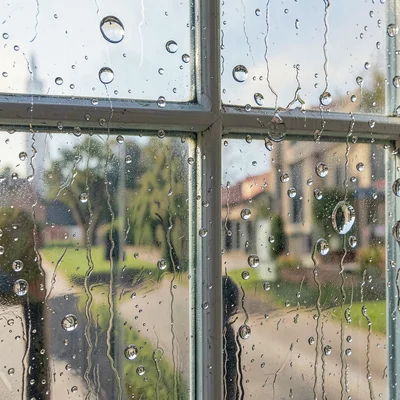 Antique window with bubbles and waves, imperfect vintage glass texture