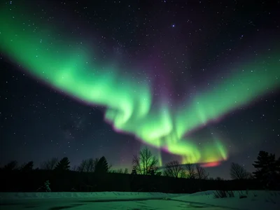 Pulsating aurora patch, diffuse blob of light at close range showing internal fl