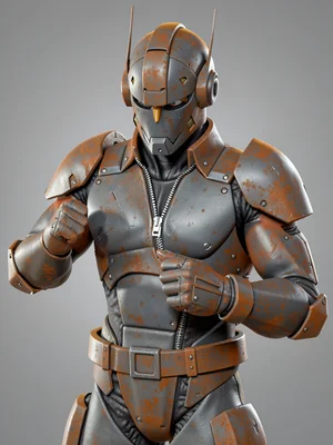 Pulling a flexible undersuit zipper from waist to neck, the suit-up pilot's helm