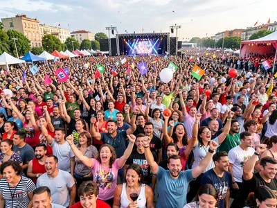Festival crowd energy