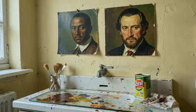 Oil painting, portrait, realistic but painterly, visible brushstrokes on linen, 