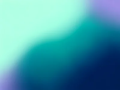 Cool mint green morphing into teal and deep ocean blue, with a whisper of lavend