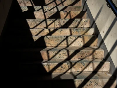 Staircase shadow creating pattern
