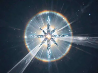 Cross-halo creating plus-sign around sun