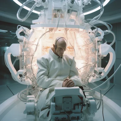 Matthew Barney crestmaster movie still ai computer