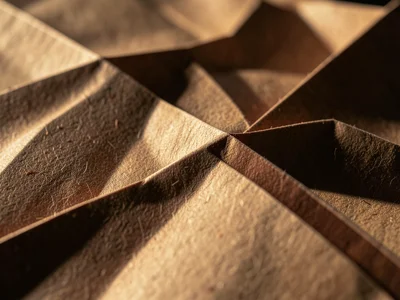 Origami pencil box made from textbook pages, functional paper craft