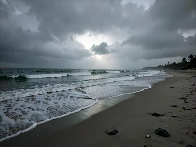 Beach overcast mood