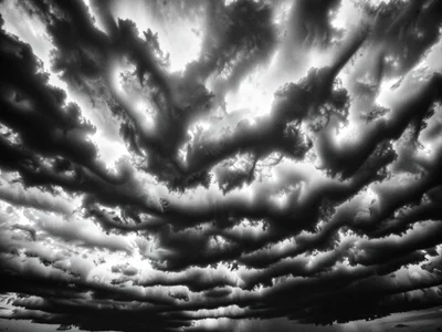 Undulatus asperatus creating dramatic chaotic texture